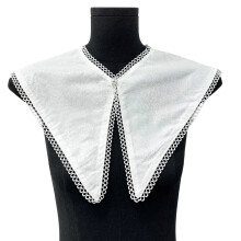 Chic White Lace Overlay Insert Collar Accessory For Women-White