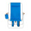 Chaise de plage portable bleue avec appui-tête réglable 1