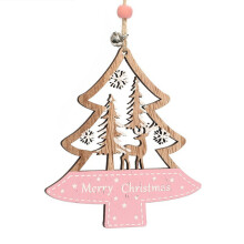 Christmas snowman hanging ornament pink painted 1 piece