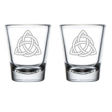 Borrelglaasjes Triquetra Keltische Knoop 2 stuks 50 ml
