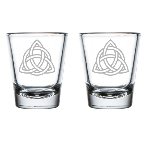 Bicchierini da shot Triquetra con nodo celtico 2 pezzi 1,75 oz