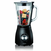 Standmixer mit 1,5-Liter-Glaskrug, 500 W, 5 Geschwindigkeitsstufen, Mattschwarz