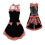 Grembiule da donna in misto cotone, taglia unica, nero/rosso 5