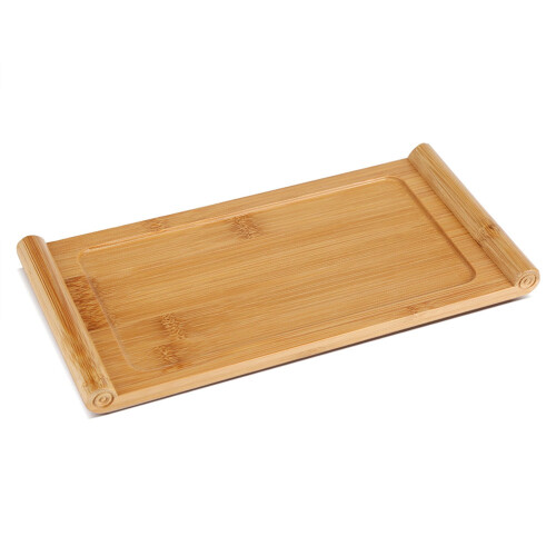 Bamboo Tea Tray with Raised Edges, 26.5 x 12.9 cm 2