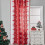 Christmas Tree Snowflake Blackout Curtain Red Grommet 1 5