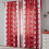 Christmas Tree Snowflake Blackout Curtains Grommet Top Red 6