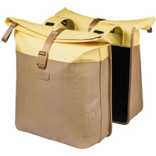 Sacoche vélo - BASIL - VIVE DOUBLE PANNIER BAG - 28-35L - Universal Bridge System - sable/jaune