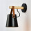 Aplique LED industrial de pared con soporte de madera, casquillo E27. 5