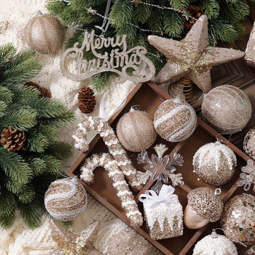 Christmas balls silver wedding champagne decoration 4 2