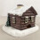 Kerstblokhut wierookhouder van hars - 1 stuk 3