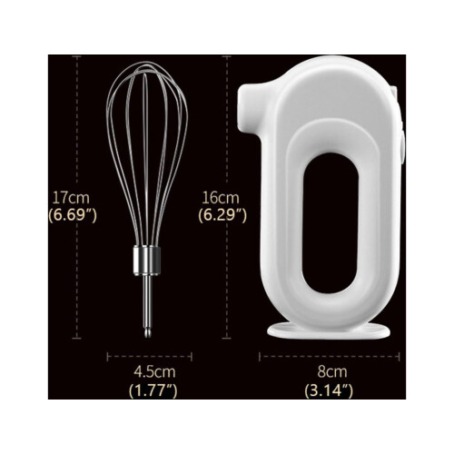 Uclet Cordless Hand Mixer – 4-Speed, 2Stainless Steel 2