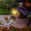 Hunde-Gartenfigur mit Solar-LED-Beleuchtung, Außendekoration 4