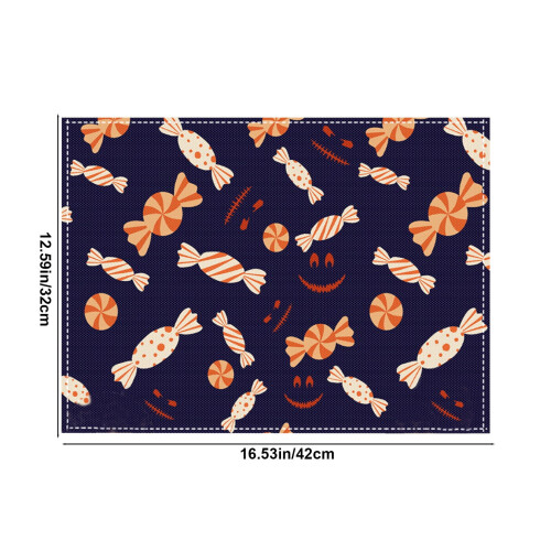 Halloween Table Mats Pumpkin Design 18x12 Inch 2