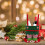 Calza di Natale in tessuto verde (1 pezzo) 4