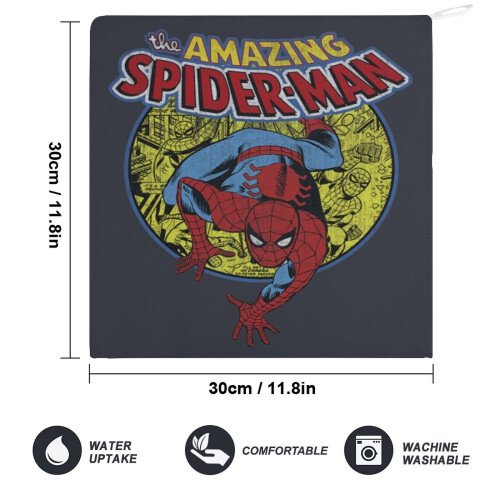 Spider-Man karierte Baumwollhandtücher (1er-Pack) 1