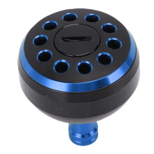 38-mm-Powerknopf für SAD Reel Aluminium, Schwarz/Blau