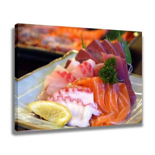 Affiche sur toile 20x30cm - Saumon Sashimi 1