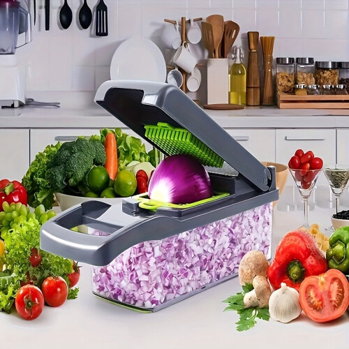 15-Piece Vegetable Chopper Set with Interchangeable Blades 1