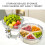 Bandeja para frutas com compartimentos e tampa – 5 divisões para lanches e frutas secas 4