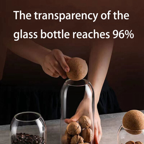 Förvaringsburk i klarglas med korklock 500 ml 1