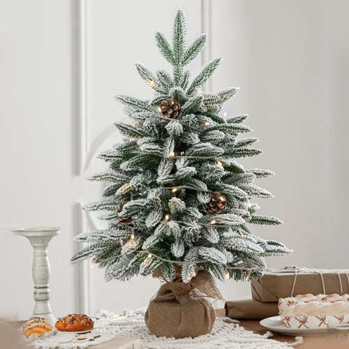 White Flocked Christmas Tree 45 cm 1