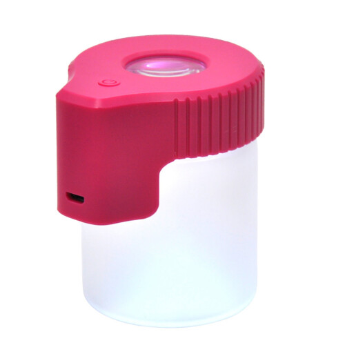 Acryl LED-opbergpot met vergrootglasdeksel en USB-aansluiting 1