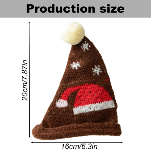 Mini Knitted Christmas Hat and Scarf Set 1