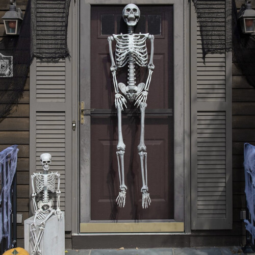 Decorazione scheletro di Halloween, 40 cm, in plastica snodabile 1