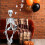 Decorazione scheletro di Halloween, 40 cm, in plastica snodabile 4