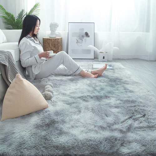 Plysj, raggeteppe i polyester, rektangulært, 3,5 cm luv 2
