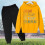 Conjunto de moletom com capuz e estampa de rugby para meninos 3
