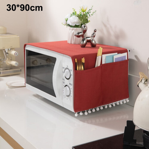 Housse anti-poussière pour micro-ondes en polyester et coton, 30 x 90 cm 1