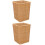 Woven wastebasket multipurpose bathroom trash can 2 pcs 4