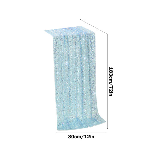 Sequin Table Runner Glitter Fabric 13x70.86 Inches 2