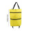 Sac de courses pliable et portable à roulettes orange 3