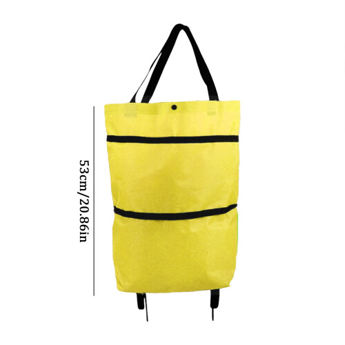 Shopping Trolley Bag Portable Foldable with Wheels 2