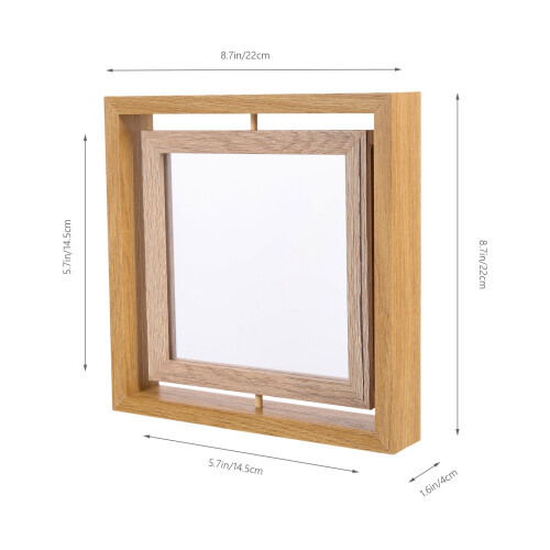 Square rotating photo frame desktop holder 1