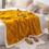 Soft Polyester Throw Blanket 100x150cm Yellow 4