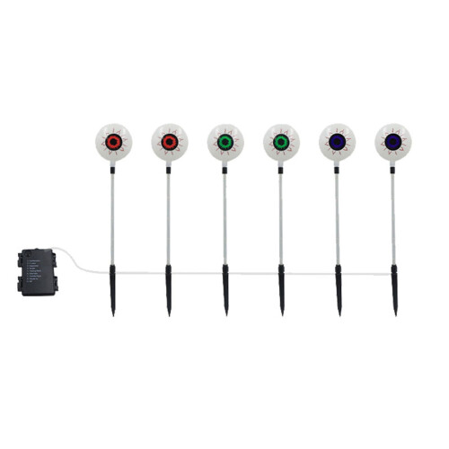 Lampada LED da terra per Halloween con design a sei occhi 1