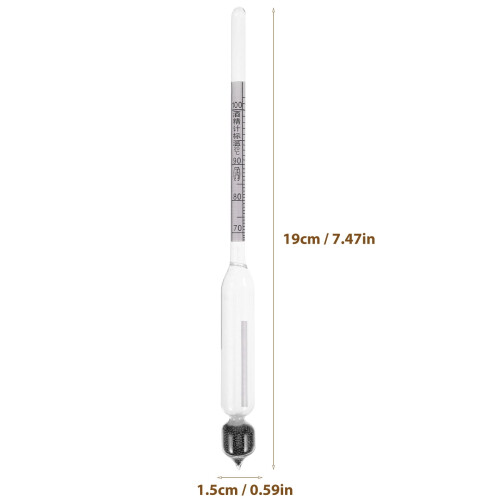 Alkohol-Hydrometer und Thermometer aus Glas 2