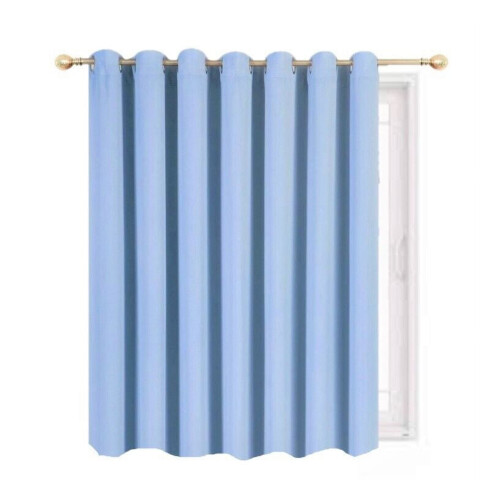 Light Blue Thermal Blackout Curtains 100" W x 84" L 2