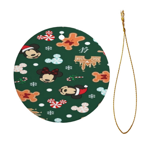 Ornement de Noël en céramique Mickey Mouse 2,9" 1