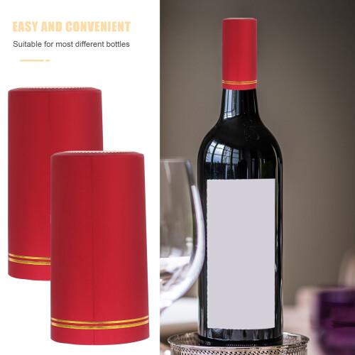 Capsules de vin rétractables en PVC rouge, 60 pièces 1