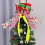 Christmas tree topper red top hat with peppermint bows 2