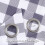 Buffalo Plaid Curtains Gray White Light Filtering 37"W x 3