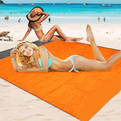 Strandmatte extra groß, sanddicht, schnelltrocknend, tragbar 1