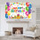 Rainbow Happy Birthday Backdrop Banner 5x3 ft 2