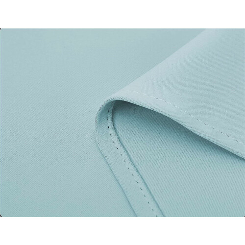 K54 Short Window Curtain Light Blue Thermal Blackout Set of 2