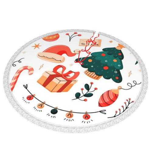 Christmas Tree Skirt 36 Inch Rustic Holiday Decor 1