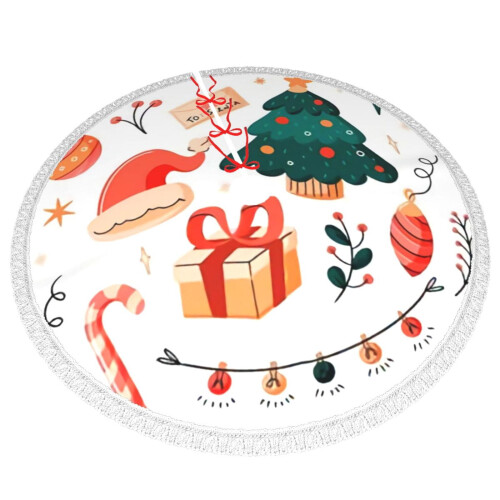 Christmas Tree Skirt 36 Inch Rustic Holiday Decor 2